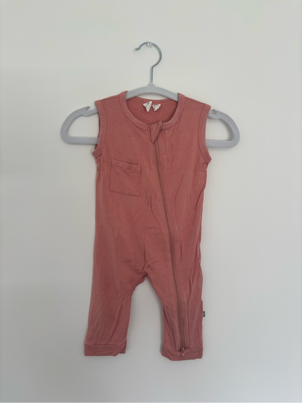 Kyte Baby Zippered Sleeveless Romper in Terracotta